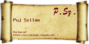 Puj Szilas névjegykártya